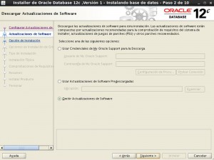 instalacion Oracle Database 12c - Centos - 2 - Descarga actualizaciones software