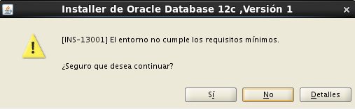 instalacion Oracle Database 12c - Centos - 2_1 -  Descarga actualizaciones software_aviso